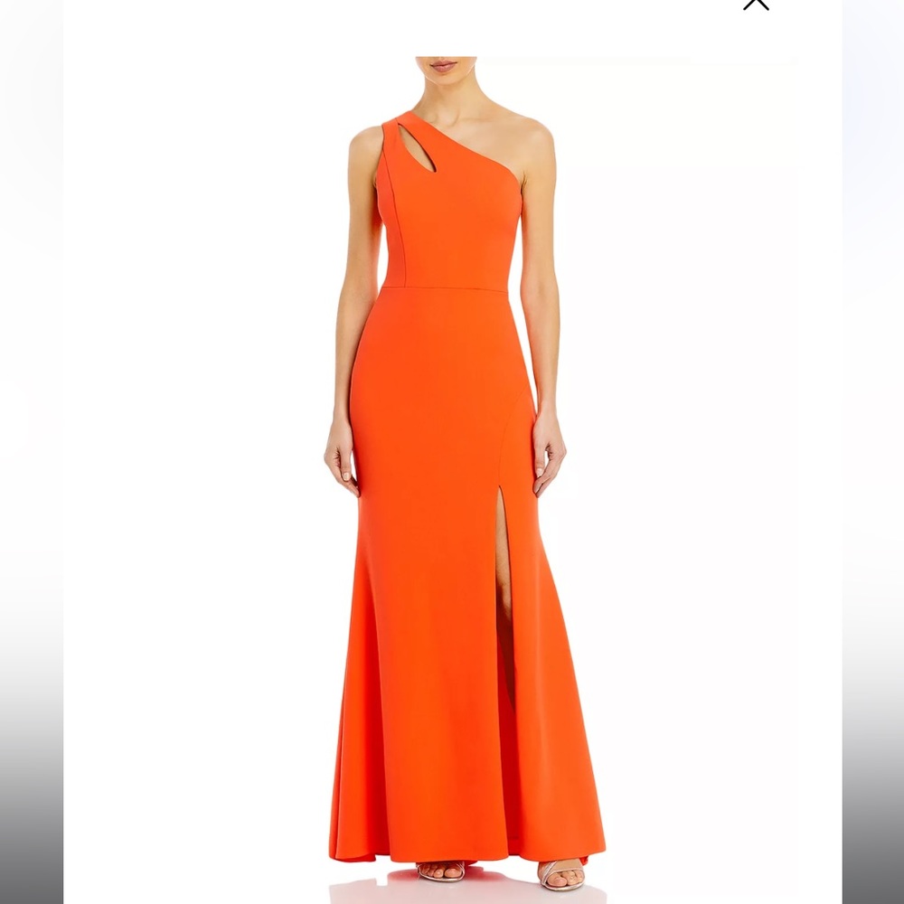 AQUA Formal One Shoulder Cutout Gown - 100% Exclusive (Fuschia)